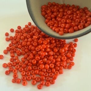 As Low As $2 Tomato Red Baking Painted Rocaille Seed Beads 4mm 6/0 2oz 57g